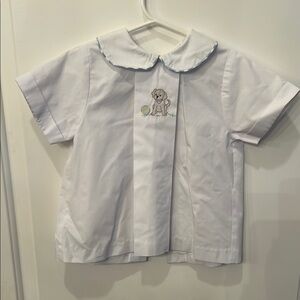 Bailey Boys Peter Pan Collar Puppy Shirt